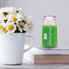 LEMON GRASS FRAGRANCE LID JAR CANDLE | SMOKELESS SPA AROMA CANDLE BEST FOR GIFT