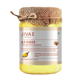 Natural Gir Desi Cow A2 Ghee By Jiva | Source Of Vitamins C, E & K Healthy Desi Ghee Perfect For Glowing Skin | (500ml) 16.9 Ounce | Jar Pack