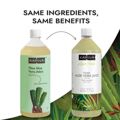 Kapiva Thar Aloe Vera Juice With Pulp Rejuvenates Skin & Hair Natural Juice For Skin Care, No Added Sugar | 1 Kg 2.2lbs
