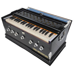 Musical Instrument Harmonium - 7 Stopper, 3 1/4 Octave, Double Bellow, Two Reeds (Base- Male), 39 Smooth Conditioned Keys | 2 Side Carry Handle