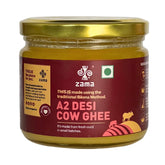 100% Pure A2 Desi Cow Ghee By Zama | Handmade Curd Churned Vedic Bilona Method Ghee Perfect For Use Puja | (250ml) 8.4 Ounce | Jar Pack