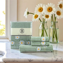 Brodloom Cotton 1 Bath Towel + 2 Hand Towels 950 Gsm | Ultra Soft, Quick Dry & Premium Gift Set Towel (Green)