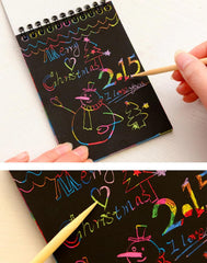 Scratch Notepad With Magical Rainbow Color, Notepad With Pencil Stick, Educational | Pack Of 6