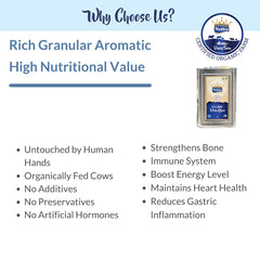 Natural Premium A2 Cow Desi Ghee By Mukhia | Delicious Healthy & Nutritious Cow Ghee For Parathe | (250ml) 8.4 Ounce | Jar Pack