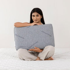 Orthopedic Cool Gel Memory Foam Pillow, Grey, Standard Size - 24 X 16 X 4 Inches | Cervical Pillow For Neck & Shoulder Pain Relief | Pillow For Side, Back & Stomach Sleepers - Set Of 1