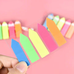 Index Tabs Arrow Flags, Fluorescent Self Sticky Notes, For College, School | 125 Pieces - 5 Colors