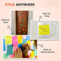 400 Sheets Memo Pad Note N Times Post Note Paper Free Stickers Sticky Note Stationary - Multicolor