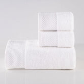 Spread Spain 1 Bath & 2 Hand Towels 900 Gsm | Highly Absorbent & Soft Modern Decor Design Towel Sets (White)