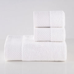 Spread Spain 1 Bath & 2 Hand Towels 900 Gsm | Highly Absorbent & Soft Modern Decor Design Towel Sets (White)