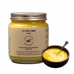 100% Natural A2 Cow Ghee By Lush Living | Rich In Protein Fiber & Delicious Healthy Desi Cow Ghee Protact Eyesight | (500ml) 16.9 Ounce | Jar Pack