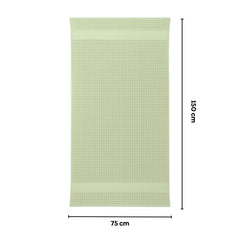 Haus & Kinder Maple Waffle Bath Towel 220 Gsm | Honeycomb Large Size Bathing Towels 100% Cotton Towel For Men & Women (Sage Green)