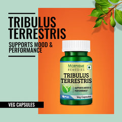 Morpheme Remedies Tribulus Terrestris 500mg, Helps Provide Energy & Stamina | 60 Veg Capsules 100gm 0.2lbs Each Pack Of 3