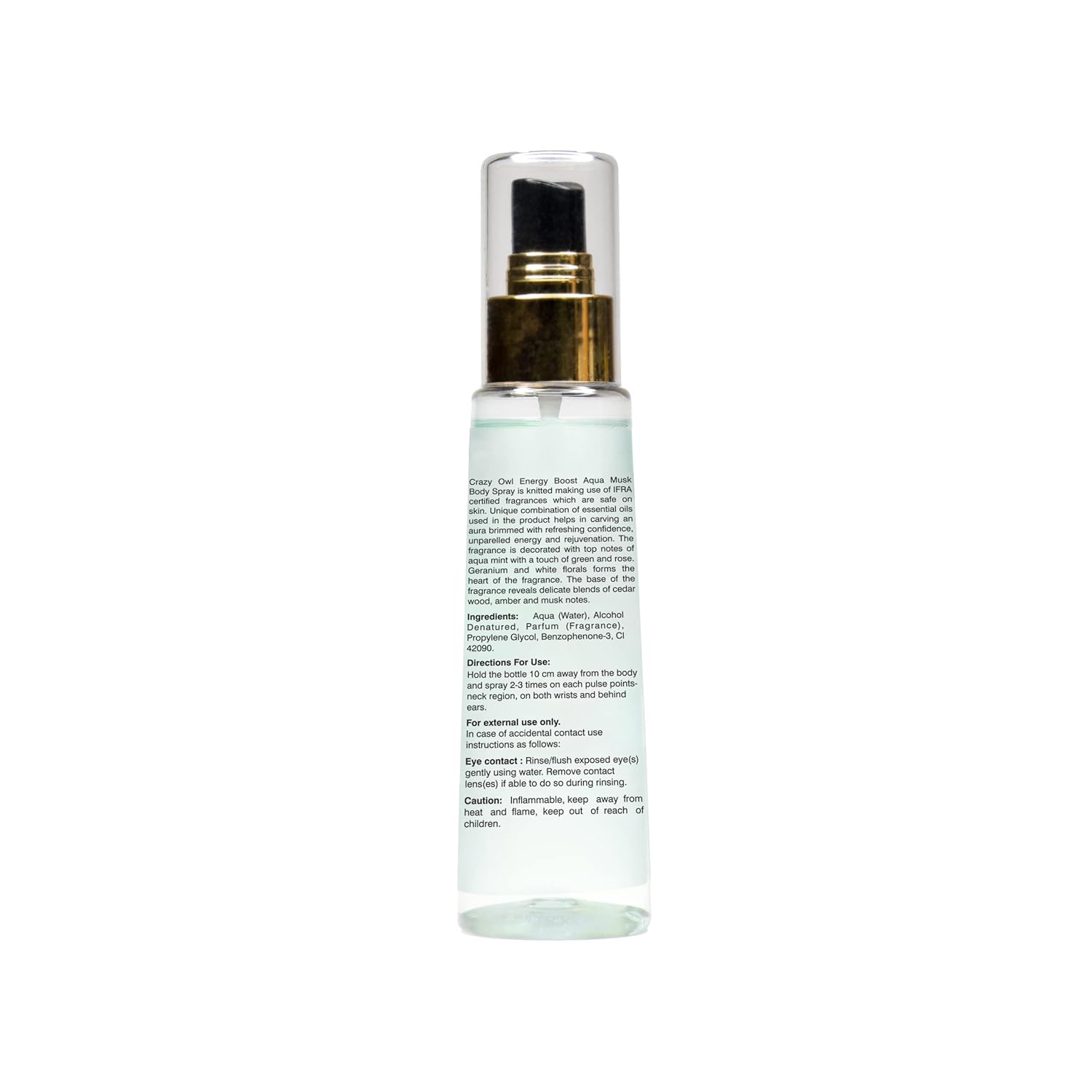 Crazy Owl Energy Boost Aqua Musk Body Spray 100ml 3.4 Fl.oz. Perfect For Daily Use, Long Lasting, No Gas | Everyday Perfume Mist For Men & Women Crazy Owl Energy Boost Aqua Musk Body Spray 100ml 3.4 Fl.oz. Perfect For Daily Use, Long Lasting, No Gas | Everyday Perfume Mist For Men & Women