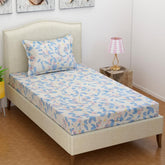 Premium Cotton Single Bedsheets With 1 King Size Pillow Covers - 60 X 90 Inches, Off White | Soft & Luxury Bed Sheet-Breathable & Comfortable Bedsheet