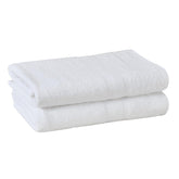 Fresh From Loom Luxury Edition Egyptian 100% Pure Cotton Bath Towel 1200 Gsm | High Water Heavy Soft Dual Stitched Bath Towel (White) - 2 Pcs