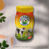 Organic Indian Cow Ghee By Ramana Ghee | Highly Nutritious Pure Traditional Ghee Perfect For Glowing Skin | (200ml) 6.7 Ounce | Jar Pack