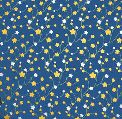 Printed 1 Double Bedsheets With 2 King Size Pillow Cover - 90 X 90 Inches, Blue & Yellow | Light Weight & Easy To Wash At Home