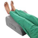 Leg Elevation Bed Wedge Pillow For Varicose Veins, Orthopedic Leg Pillow, Medium Size, Grey | Leg Elevation Support For Sleeping - Reduce Swelling, Improve Circulation, Washable Cover