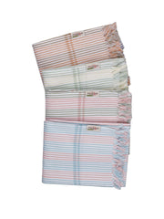Ramraj Signature Striped Bath Towel 1200 Gsm (Multicolor)- Pack Of 4