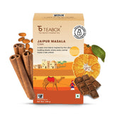 Teabox Jaipur Masala Chai Tea - 250gm, 8.8 Ounce | Blended With Cinnamon, Almond & Natural Orange - Inspired By The Opulent Palaces Of Jaipur | Medium Caffeine Tea Leaf