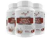 Natureal Garlic Extract Capsules For Cardiac Wellness & Antioxidant 800mg, Boost The Immune System It Supports The Protective Mechanism Of The Body | 60 Capsules 100gm 0.2lbs Each Pack Of 3