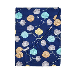 Cotton Fitted Bedsheets With 2 Pillow Covers For King Bed | Size 78x72+10 Inches, Dark Blue | All Around Elastic Fitted Bedsheet