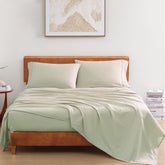 100% Organic Cotton Bedsheet For Double Bed With 2 Pillow Covers | 90 X 100 Inches, Sage Green | Soft & Comfortable Fabric, Machine Washable