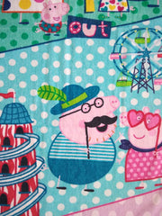 Athom Living Peppa Pig Day Out Kids Bath Towel 350 Gsm | Super Soft, Quick Dry, Highly Absorbent, Lightweight & Durable Towel