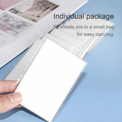 Transparent Sticky Notes Pad, Waterproof Sticky Notes, White - 3 X 3 Inch, Pack Of 5