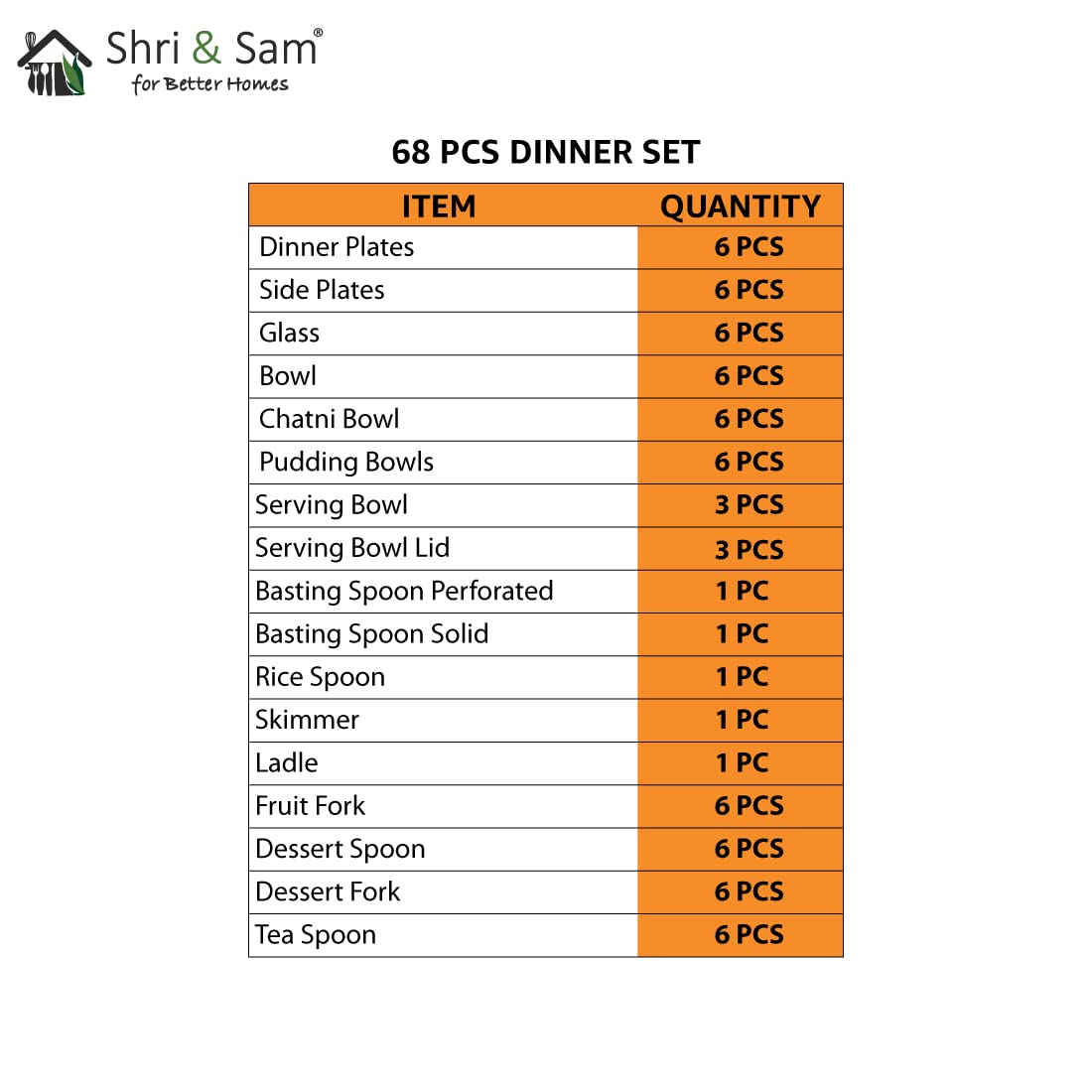 Stainless Steel Delight Solid Dinner Set Of 68 Pieces, Silver | Easy To Clean & Dishwasher Safe Stainless Steel Delight Solid Dinner Set Of 68 Pieces, Silver | Easy To Clean & Dishwasher Safe