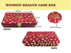 Designer Wodden Fancy Shagun Gift Boxes For Wedding, Shagun Cash Box Or Money Box With Mgi Printing For Wedding, Engagement, Holi, Diwali, Baby Showers, Colour - Multicolour