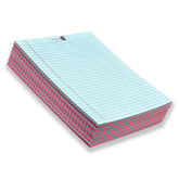 Wide Ruled 10.5x8.5 Inch 50-Sheet Lined Writing Notepad, For Everyday (Blue & Pink) Pack Of 12