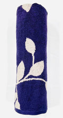 Bombay Dyeing Gama 450 Gsm | 100% Cotton Large Size Bath Towel Collection (Gama Large Swirl) - Blue & White