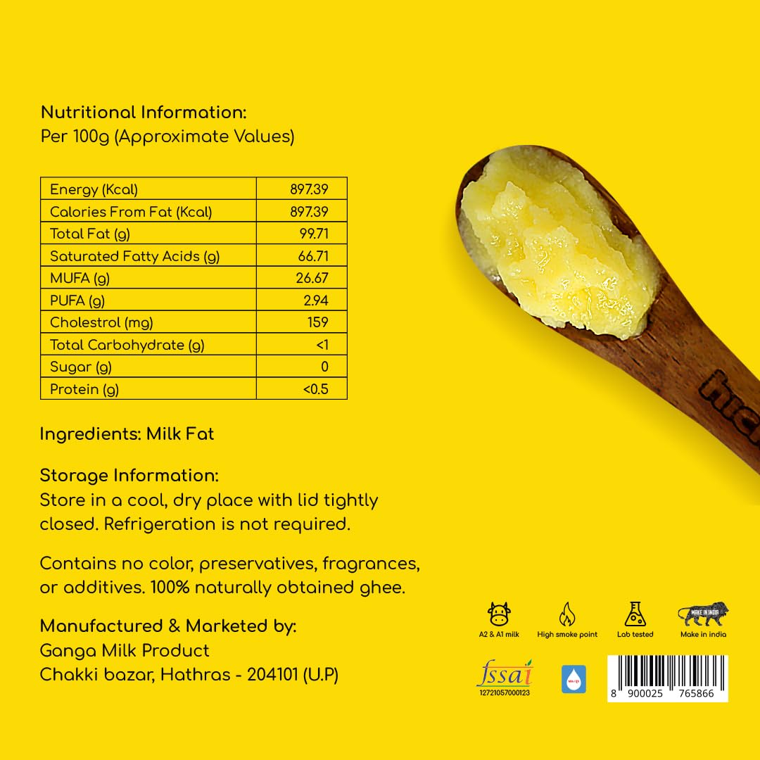 Natural A2 Cow Desi Ghee + Cultured Ghee & Buffalo Ghee By Hichkie | Rich In Vitamin A, D & K Healthy Vedic Bilona Method Pure Desi Ghee | 300ml (100ml * 3) 10.1 Ounce | Combo Pack Natural A2 Cow Desi Ghee + Cultured Ghee & Buffalo Ghee By Hichkie | Rich In Vitamin A, D & K Healthy Vedic Bilona Method Pure Desi Ghee | 300ml (100ml * 3) 10.1 Ounce | Combo Pack