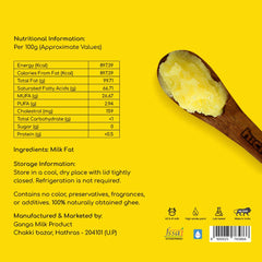 Natural A2 Cow Desi Ghee + Cultured Ghee & Buffalo Ghee By Hichkie | Rich In Vitamin A, D & K Healthy Vedic Bilona Method Pure Desi Ghee | 300ml (100ml * 3) 10.1 Ounce | Combo Pack