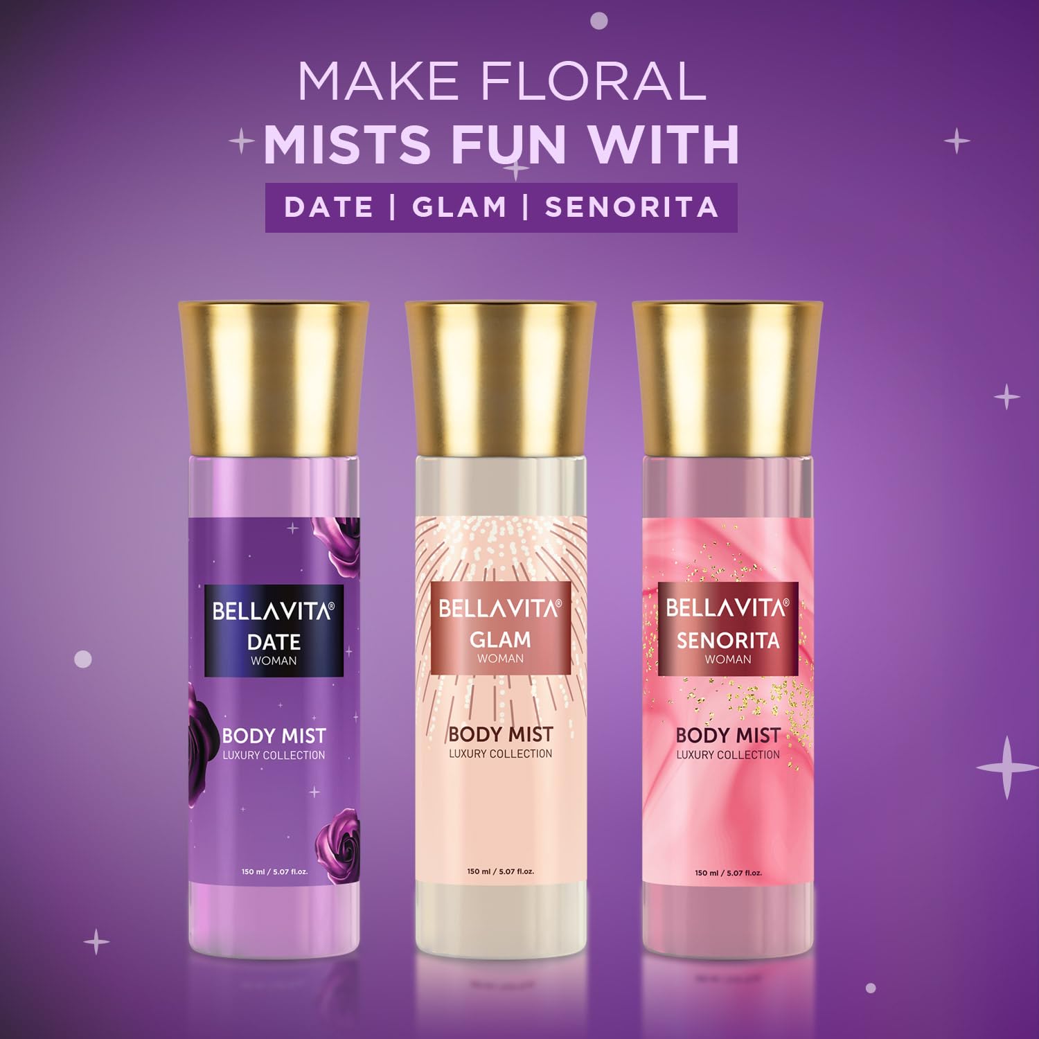 Bella Vita Luxury Date Woman Body Spray Mist 150ml 5.0 Fl.oz. Long Lasting | Luxury Collection Bella Vita Luxury Date Woman Body Spray Mist 150ml 5.0 Fl.oz. Long Lasting | Luxury Collection
