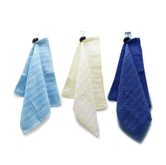 Mush Bamboo Face Towel 500 Gsm | Ultra Soft, Absorbent, & Quick Dry Towel For Facewash, Gym, Travel, Spa, Beauty Salon | Pack Of 3 (Sky Blue, Cream & Navy Blue)