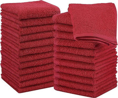 Grgrasp Thread That Bind Relations 100% Cotton Soft & Absrovent Face Towel Rumal 1200 Gsm (Red) - 20 Pcs