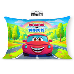 Kids Pillow Cushion With Super Soft Fabric Pillow - 12 X18 Inches | Animal & Cartoon Prints, Soft Pillow, Dual Sided Design | Multi-Purpose, Durable & Easy Care, Made In India - Design 6