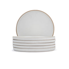 Ceramic Dinner Plates Set Of 6 Pieces, Off White | Ceramic Plates Set With Matte Finish - Premium Stoneware | Dinner Plates Ceramic - Japandi Dinner Plates