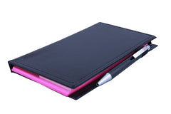 Note Book With Sticky Notes & Clip Holder In Diary Style With Free Pen (Pink)