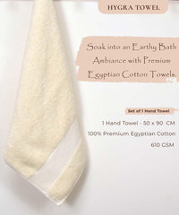 Rangoli Soft Absorbent Durable Towels Earthly Egyption Cotton Plush Oversized Small Size Bath Towel 400 Gsm (Cream)