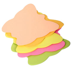 Sticky Notes 300 Sheets Cube - 6 Pads (50 Sheets Each) | Creative Shapes, Vibrant Colors