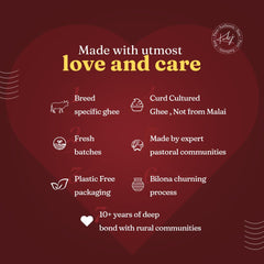 100% Pure Desi Hallikar A2 Cow Ghee By Kudej | Rich In Nutrients Healthy Desi Ghee Helps To Skin & Hair | (500ml) 16.9 Ounce | Jar Pack