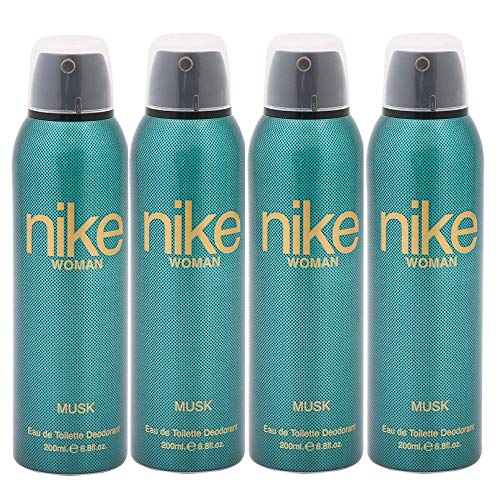 Nike Musk Women Eau De Toilette Deodorant Body Spray 800ml 27.0 Fl.oz. Pack Of 4 | Perfect Gift Set | Long Lasting Fragrance Nike Musk Women Eau De Toilette Deodorant Body Spray 800ml 27.0 Fl.oz. Pack Of 4 | Perfect Gift Set | Long Lasting Fragrance