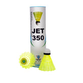 Vicky Jet 350 Nylon Badminton Shuttlecock Yellow , Shuttle Skirt Material | Pack Of 6