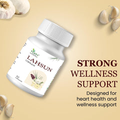 Pchpl Wellness Lahsun Capsules, Immune Support & Heart Health Supplement, Manage Blood Pressure, Cholesterol & Lowers Plasma Lipid Levels | 30 Pure Garlic Capsules 50gm 0.1lbs