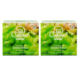 Tea Culture Of The World Jasmine Breeze Green Tea - Pack Of 2 X 16 Tea Bags | Made With Whole Leaf Green Tea, Natural Jasmine Flowers - Pure Elegance, Smooth & Floral | High Caffeine