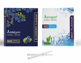 Aarogyam Herbals Pack Of 2 Flavours 100% Tobacco & Nicotine Free Cigarette For Relieve Stress & Mood Enhance Product Mint, Blueberry - 10 Sticks X 2 Packets