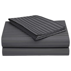 Breathable Single Size Flat Bedsheets With 1 Pillow Covers | 60 X 90 Inches, Grey | Wrinkle Resistant & Soft Skin Safe | 144 Thread Count